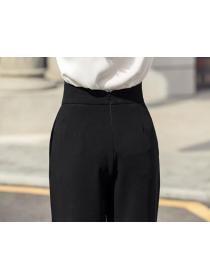New Style Bowknot Matching Drape Tall Waist Long Pants 