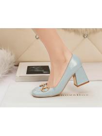 Outlet Korean fashion women's shoes square head Mary Jane shoes