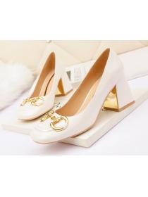 Outlet Korean fashion women's shoes square head Mary Jane shoes