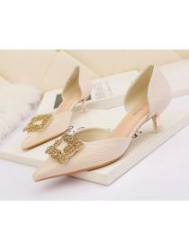Outlet Korean  fashion pointed shallow mouth high heels sexy thin thin heel women's shoes
