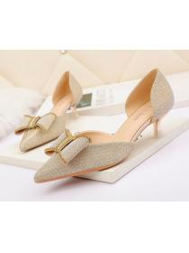 Outlet Korean fashion pointed high heels with shallow mouth 