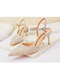 Outlet Korean fashion pointed shallow mouth high heels women's shoes (high height:6.5 cm)