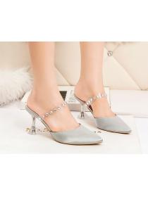  Outlet Korean fashion shallow mouth high heels  sandals thin heels  women's shoes