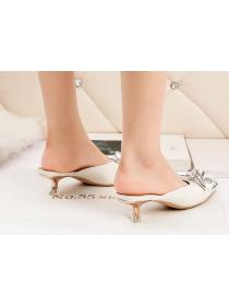 Outlet Sexy pointy shallow heel thin heels slipper
