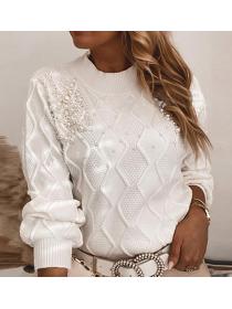 Outlet winter new plain high quality knitted sweaters
