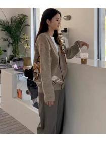 Outlet New style vintage autumn fashion knit cardigan for women