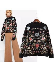 Outlet Autumn&Winter new Embroideried Loose Knitting Sweater for women