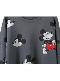 Outlet Stylish Cartoon Printed Winter new Round-neck Hoodies 