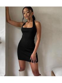 Outlet Hot style Sexy nightclub Hlater neckline Backless Hip-full dress 
