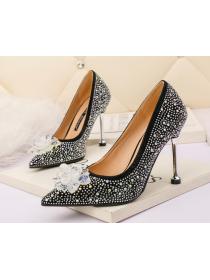 Outlet Sexy deep mouth pointed high heels thin nightclub women's  shoes thin professional OL women's shoes