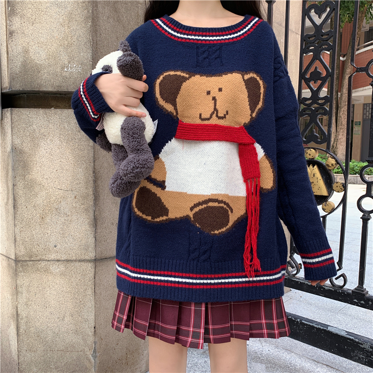 Outlet Long sleeve autumn and winter wears outside sweater