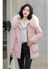 Outlet Winter thick down coat short Korean style bread clothing for women