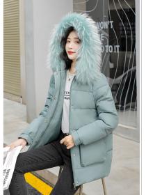 Outlet Winter thick down coat short Korean style bread clothing for women