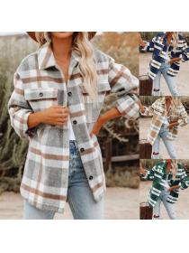 Outlet The new plaid button-down flannel coat for fall/winter 