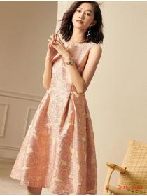 Outlet Luxurious embroidery Vintage style autumn dress lady's temperament party dress