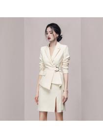 Outlet Collocation elegant coat autumn and winter skirt a set