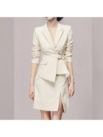 Outlet Collocation elegant coat autumn and winter skirt a set