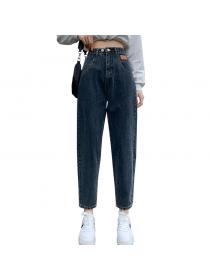 Outlet Winter fashion Fleece and thick Stret Style jeans for women 
