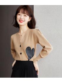 Outlet On Sale Love  Matching Knitting Fashion Top