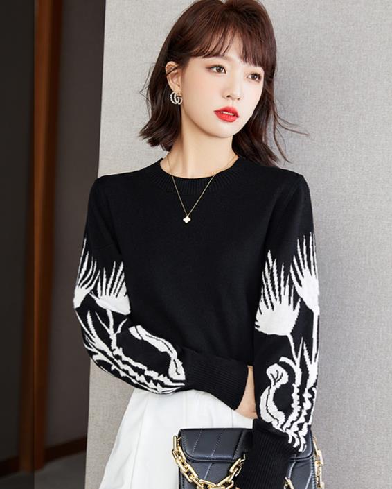 Outlet Printing Fashion Knitting Top