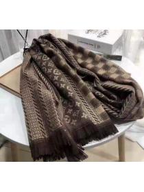 Outlet New autumn and winter thickened imitation cashmere scarf double color four-leaf clover shawl