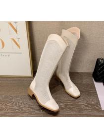 Outlet Hollow boots mesh cool boots white boots