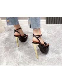 Outlet New Roman style Square-toe Water platform High-heeled Women's sandals
