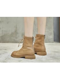 Outlet Winter Matching ins Lace-up fashion boots for women