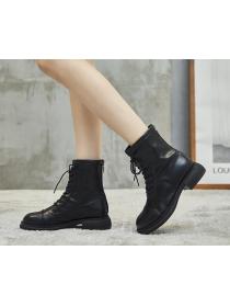 Outlet Winter Matching ins Lace-up fashion boots for women