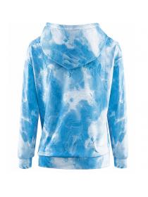Outlet Autumn and winter new women's tie-dye hooded loose hoodie 