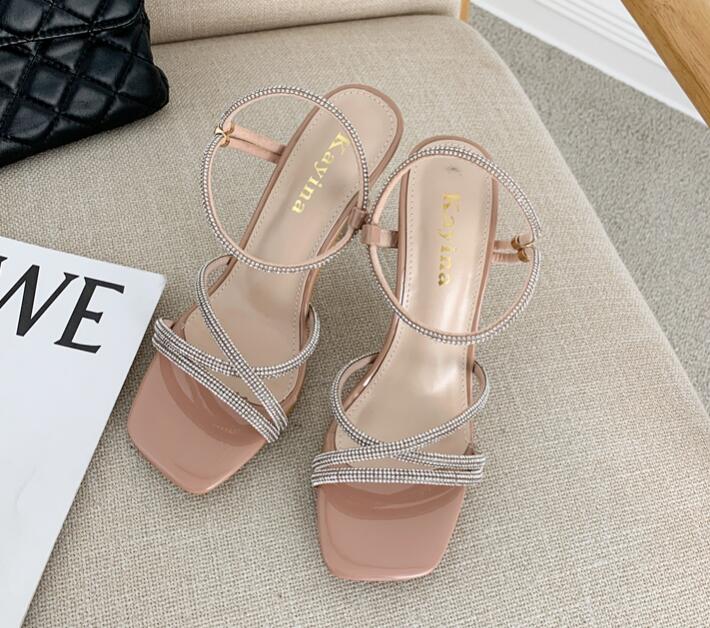 Outlet New summer fashion (heel height 11cm )crystal sandals