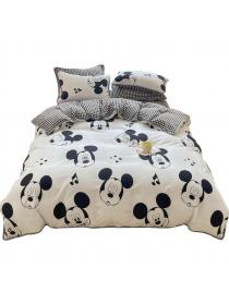 Outlet Winter Mickey milk velvet bedsheet  flannel sheets 3 pieces sets