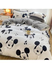 Outlet Winter Mickey milk velvet bedsheet  flannel sheets 3 pieces sets 
