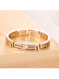 Korean fashion Titanium steel rose gold ring for lovers stainless steel jewelry