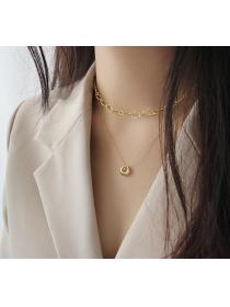 Outlet Korean fashion Simple style S925 sterling silver necklace for women