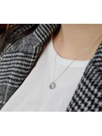 Outlet Korean fashion Simple style S925 sterling silver necklace for women