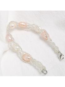 Outlet Korean Fashion Freshwater Pearl Bracelet Women's Jewelry Temperament Pearl Bracelet 