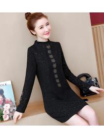 On Sale Sequins Matching Stand Collars Dress 