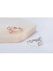 Outlet Japanese and Korean style simple five-pointed star zircon opening female ring