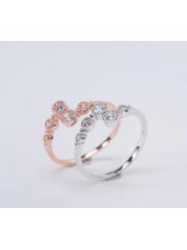 Outlet Japanese and Korean fashion simple opening adjustment rose gold ring