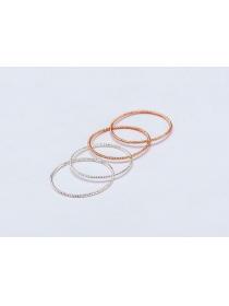 Outlet Rose gold simple style twist women's simple ring
