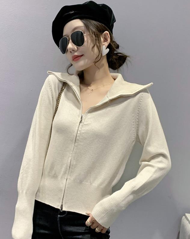 On Sale Pure Color Tall Waist Short Style Coat