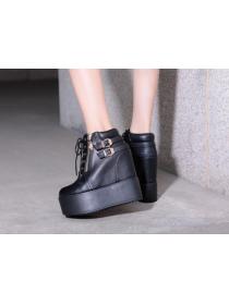 Outlet Thick-soled inner-increasing Roman style super high-heel Martin boots