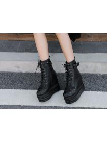 Outlet Super High Heel Roman Lace-up Martin Boots