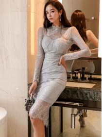 New Style Lace Hollow Out Slim Dress 