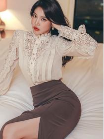 On Sale Lace Matching Hollow Out Fashion Suits 