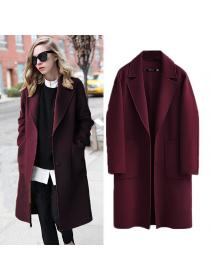 Outlet Autumn and winter long coat for women Lamb wool thick coat