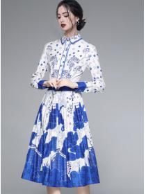 On Sale Blazer Style Flower Fashion Drape  Dress 