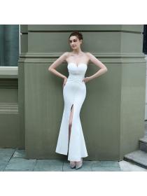 Outlet Fashion style Bride's Sleeveless mermaid evening dress for banquet