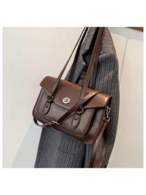 British Vintage style Satchel Trendy large-capacity Single-shoulder messenger bag for women 
